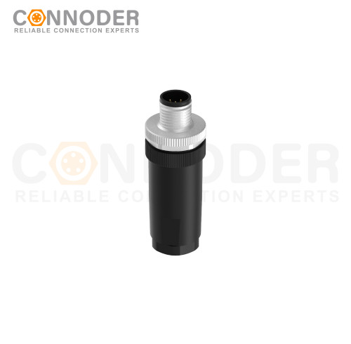 M12 B code Male Straight Circular Connector-Field Wireable,,Screw Connection,PG9