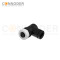 M12 B code Female Angle Circular Connector-Field Wireable Mount,Screw Connection,PG9