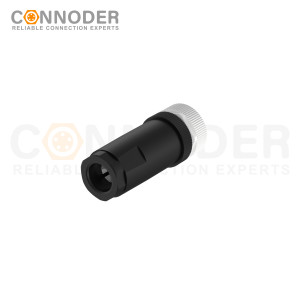 M12 B code Female Straight Circular Connector-Field Wireable Mount,Screw Connection,PG9