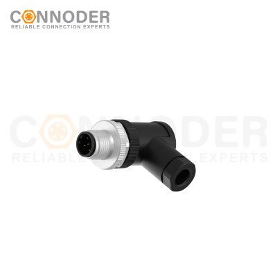 M12 B code Male Angle Circular Connector-Field Wireable,Screw Connection,PG7