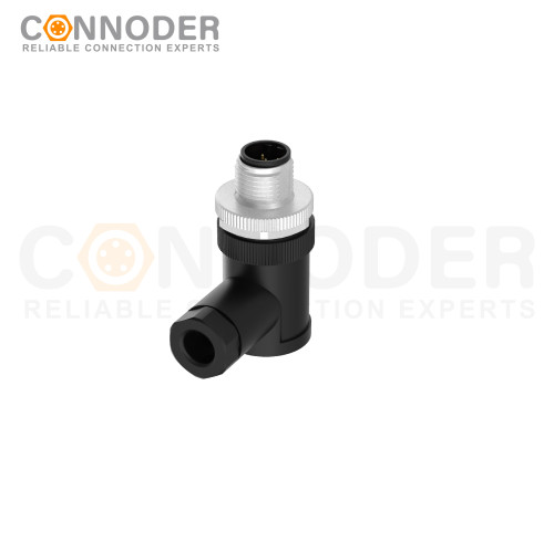 M12 B code Male Angle Circular Connector-Field Wireable,Screw Connection,PG7
