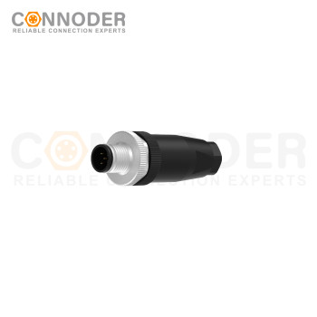 M12 B Code Male Straight Circular Connector-Field Wireable,,Screw Connection,PG7