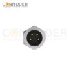 M8 Male Panel Mount Connectors with Solder Contacts , B code,M8*0.5, Rear Fastened,Factory automate