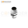 M8 Male Panel Mount Connectors with Solder Contacts , B code,M8*0.5, Rear Fastened,Factory automate