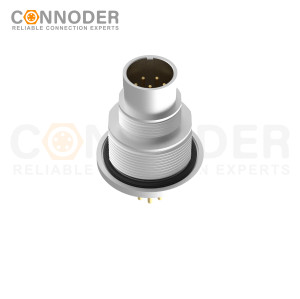 Wholesale M9 8 Pin Circular Connectors Board Rear Mount Male Socket PCB Style, Solder, Front Fastened