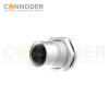 M12 B code Female Circular Connector-Panel Mount,PCB Dip-solder Connection,M16x1.5, Front Fastened