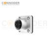 M12 B code Female Circular Connector-Panel Mount,Solder Square Flange,14x14