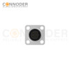 M12 B code Female Circular Connector-Panel Mount,Solder Square Flange,14x14