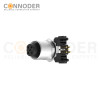 M12 B code Female Angle Circular Connector-Panel Mount, PCB Dip-solder Connection,M12x1.0,