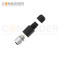 M12 B code Female Circular Connector-Field Wireable,Straight Plastic Assembled,Solder Connection,batch