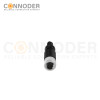 M12 B code Female Cable Connector-Straight Overmolded Cable,UL, PUR, black,Solder Connection,Custom