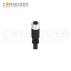M12 B code Female Cable Connector-Straight Overmolded Cable,UL, PUR, black,Solder Connection,Custom