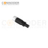 M12 B code Female Cable Connector-Straight Overmolded Cable,UL, PUR, black,Solder Connection,Custom