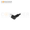 M12 B code Female Cable Connector-Right Angle Overmolded Cable,UL, PUR, black,Solder Connection,Custom