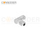 M12 B code Female Right Angle Circular Connector-Metal Assembled,Field Wireable,Solder Connection,Shielded