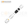 M12 B code Female Straight Circular Connector-Metal Assembled,Field Wireable,Solder Connection,Shielded