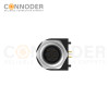 M12 B code Female Curved Circular Connector-Rear Mount Sockets, PCB Dip-solder Connection,M15x1