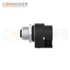 M12 B code Female Curved Circular Connector-Rear Mount Sockets, PCB Dip-solder Connection,M15x1