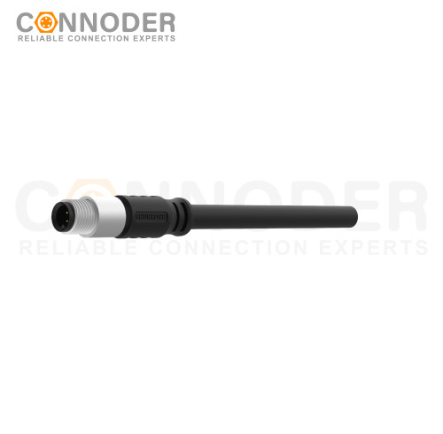 M5 Sensor Connecting Cables Straight Overmolded Cable,UL, PUR, black,Solder Connection,A code