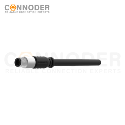 M5 Sensor Connecting Cables Straight Overmolded Cable,UL, PUR, black,Solder Connection,A code