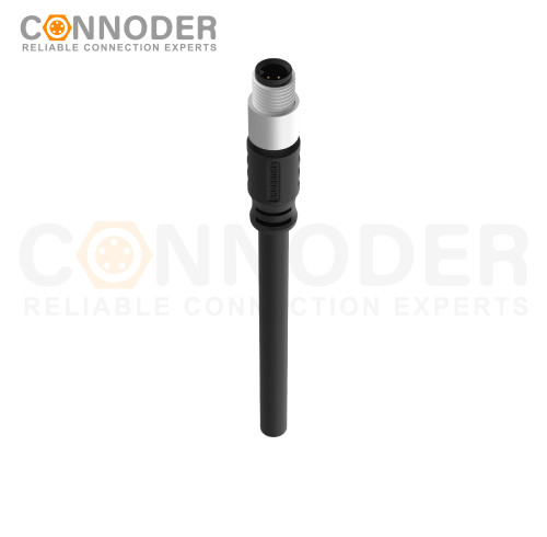 M5 Sensor Connecting Cables Straight Overmolded Cable,UL, PUR, black,Solder Connection,A code