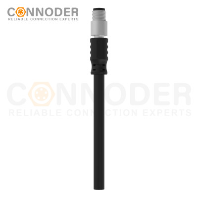 M5 Sensor Connecting Cables Straight Overmolded Cable,UL, PUR, black,Solder Connection,A code