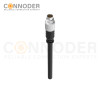 M9 Male Cable Connector-Straight Overmolded Cable,UL, PUR, black,Solder Connection,A code,
