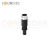 7/8" Male Connecting Cables-Straight Overmolded Cable,UL, PUR, black,Solder Connection,A code,