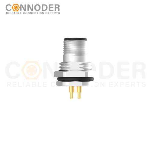 M12 Sensor connector Circular Connector-Panel Mount,Solder Connection,S code,Male,M16x1.5, Front Fastened,Factory