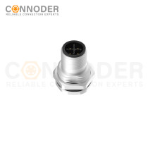 Wholesale M12 S Coded Male 3+PE Circular Connector | OEM, ODM, and Wholesale Options Available | Panel Mount, Solder Connection, M16x1.5 Front Fastened Industrial Connectors