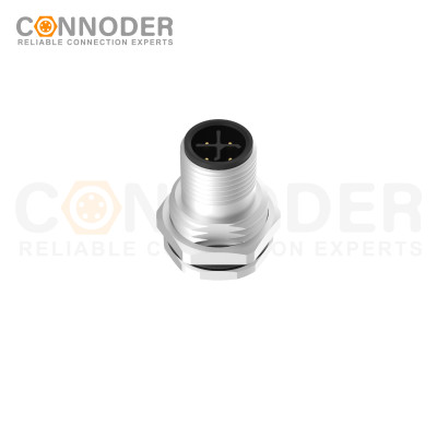 Wholesale M12 S Coded Male 3+PE Circular Connector | OEM, ODM, and Wholesale Options Available | Panel Mount, Solder Connection, M16x1.5 Front Fastened Industrial Connectors