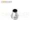 M12 D Coded 4 Pin Front Fastened Panel Mount Circular Connector For Pcb, M16 X 1.5, Straight