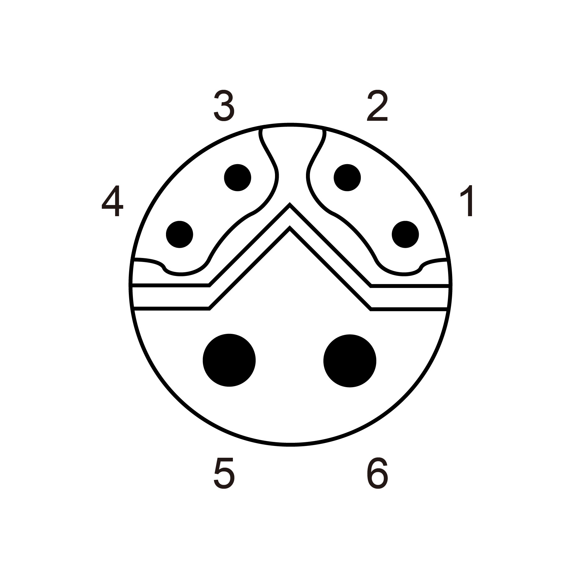 M12 Y Code Male 6Pin