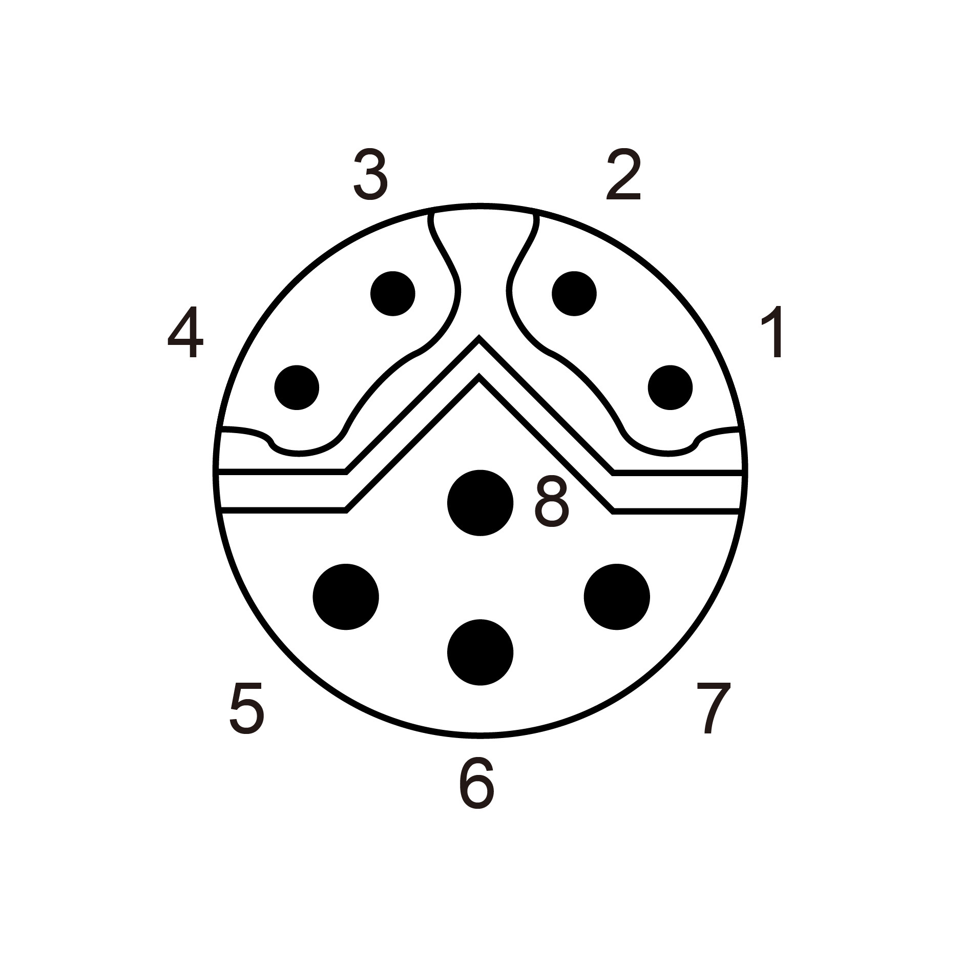 M12 Y Code Male 8Pin