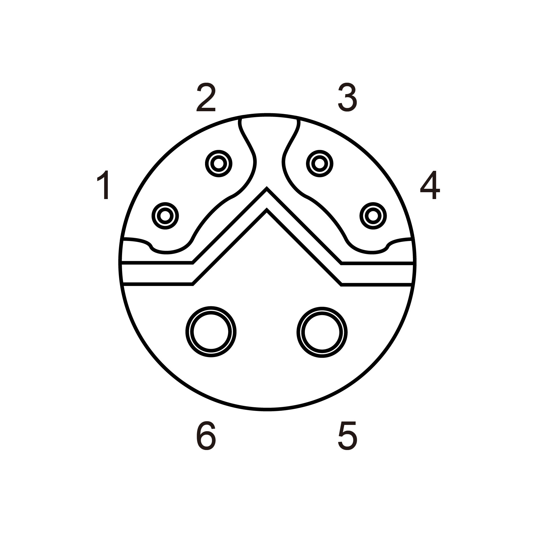 M12 Y Code Female 6Pin