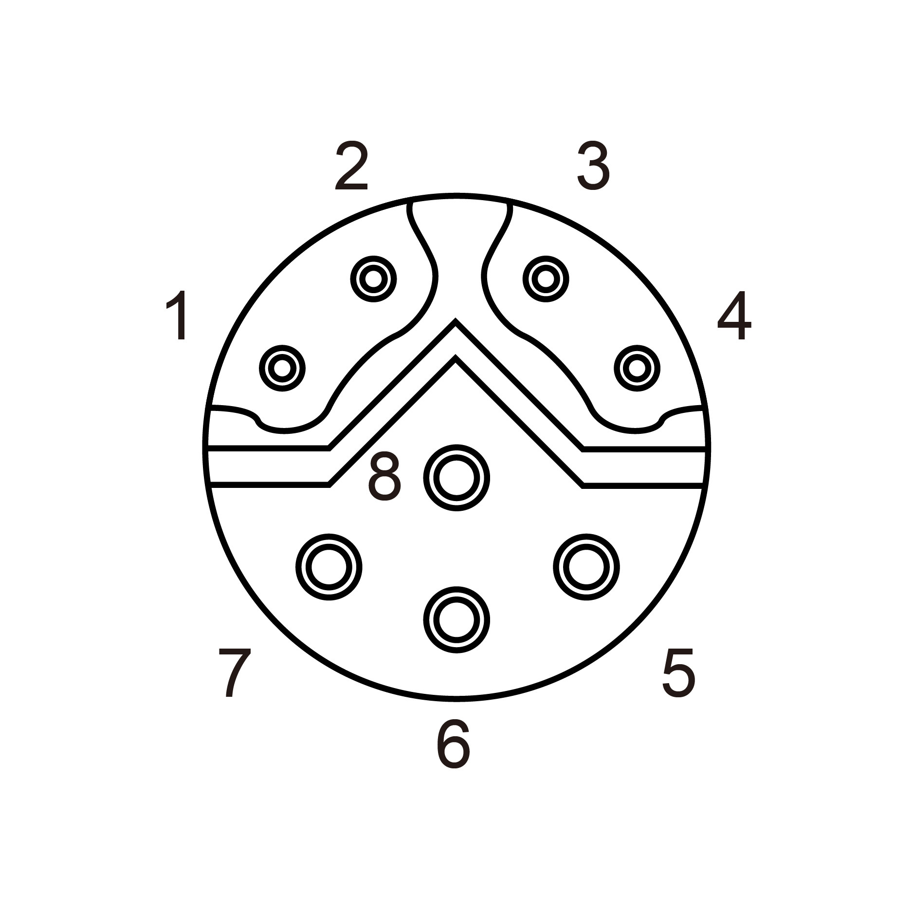M12 Y Code Female 8Pin