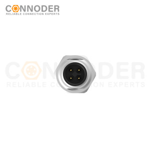 M12 T Coded Male Circular Connector Wholesale | 2+PE, Panel Mount with Solder Connection, M16x1.5, Fastened Front, Custom OEM/ODM Manufacturing