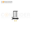 M12 D code Male Circular Connector-Panel Mount,Solder Connection,M12x1.0, Front Fastened