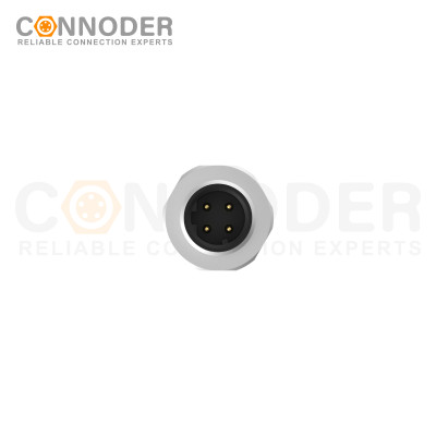 Wholesale M12 D Coded 4 Pin Circular Connector l Panel Mount,Solder Connection,M12x1.0, Rear Fastened