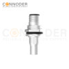 M12 D Code Male Circular Connector-Panel Mount,Solder Connection,M16x1.5, Front Fastened,Shielded