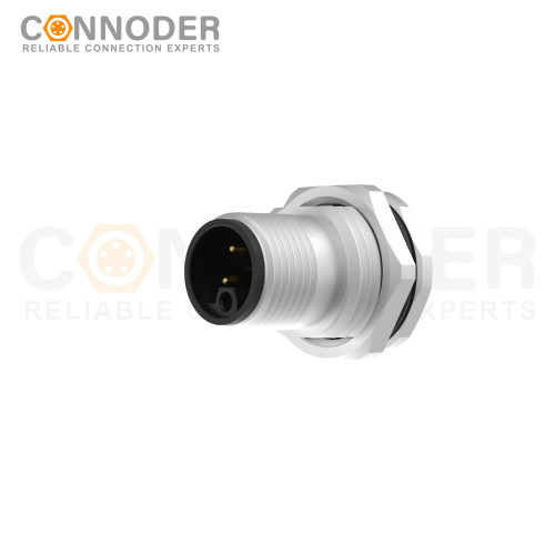 Wholesale M12 L Code Sensor connector,4+FE,Male,Aviation Panel Back Mount Flange Socket Sensor Connector