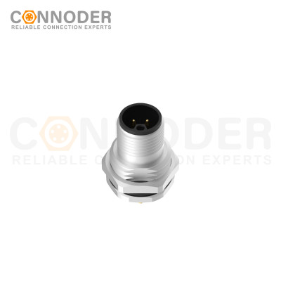 Wholesale M12 L Coded 4+PE Circular Connector | Male,Aviation Panel Back Mount Flange Socket Sensor Connector