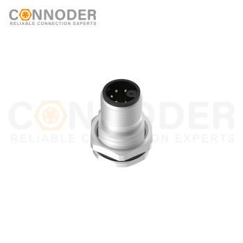 Wholesale M12 M Coded Male 4+PE Circular Connector |  Panel Mount,Solder Connection,Sensor connector,M16x1.5, Front Fastened,Factory