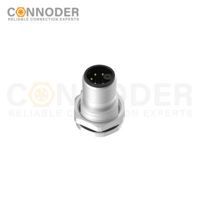 Wholesale M12 M Coded Male 4+PE Circular Connector |  Panel Mount,Solder Connection,Sensor connector,M16x1.5, Front Fastened,Factory