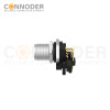 M12 D Coded Male Angle Circular Connector-Panel Mount, PCB Dip-solder Connection,M12x1.0,