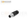 M12 D Coded Male Circular Connector-Field Wireable,Straight Plastic Assembled,Solder Connection