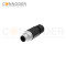 M12 D Coded Male Circular Connector-Field Wireable,Straight Plastic Assembled,Solder Connection