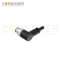 M12 D Coded Male Cable Connector-Right Angle Overmolded Cable,UL, PUR, black,Solder Connection