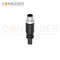 M12 D Coded Male Cable Connector-Straight Overmolded Cable,UL, PUR, black,Solder Connection