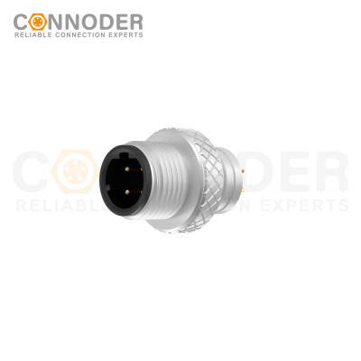 M12 D Coded Male Cable Connector-Metal Shell Unshielded Overmolded  Connector,Solder Connection,Custom